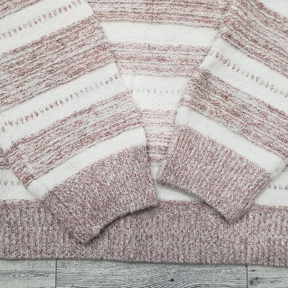 Berkley Jensen Textured Stripe Sweater Soft Cozy Preppy Retro Womens XXL 2XL - Picture 4 of 12